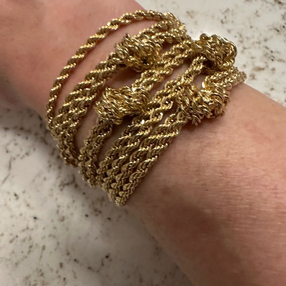 St. John Jewelry Gold Toned Textured Bracelet - Picture 2 of 5